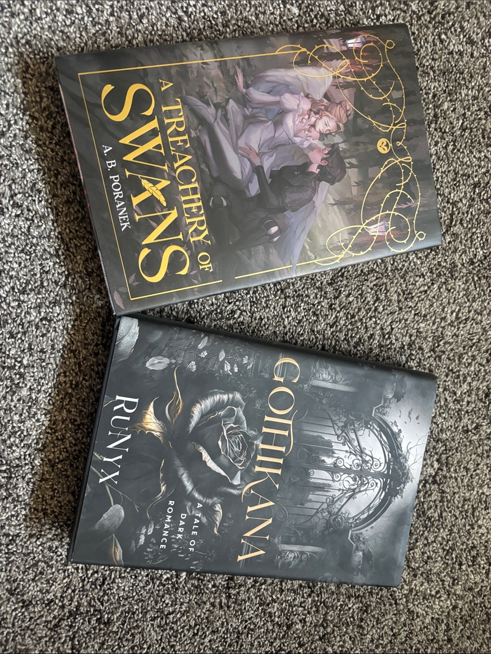 Gothicana & A Treachery of Swans Hardcover Book Set - Black, Gold, Purple